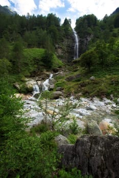 Waterfall in Verzasca Valley