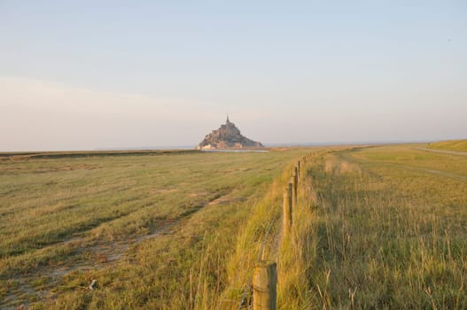 Mont Saint Michel and salt marshes