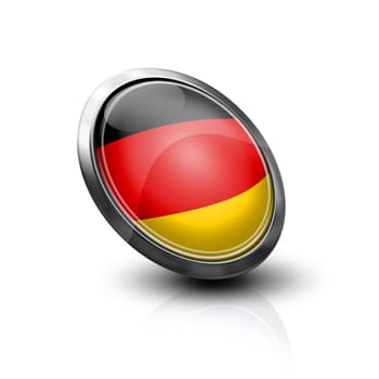 Metallic Button germany on white
