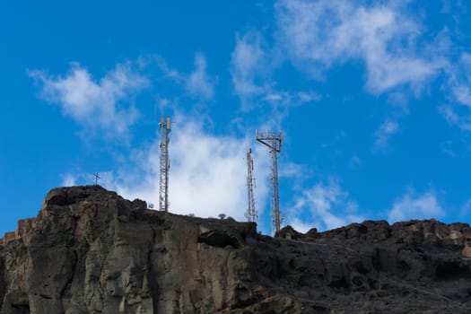 Barranco de Fataga on the Canary Island of Gran Canaria in summer