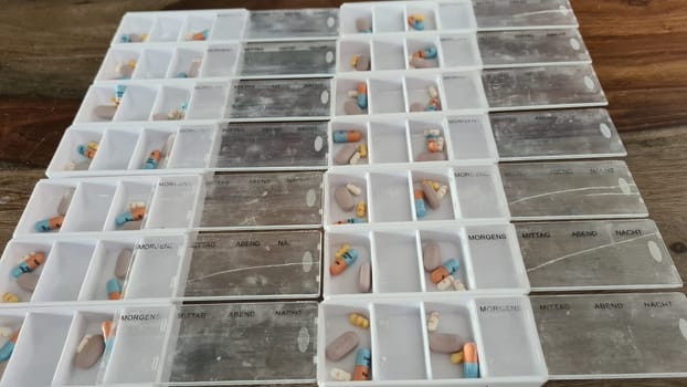 HEILIGENHAUS, NRW - MAY 17, 2021:.Various tablets, immunosuppressive tablets, heart tablets