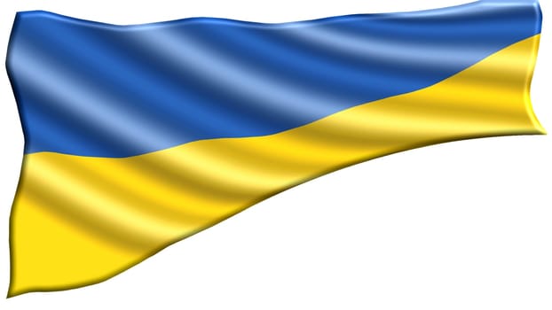 Russian and Ukrainian peace crisis as a geopolitical conflict conflict between Ukraine and Russia as a European security concept due to political disputes in a 3D illustration style.