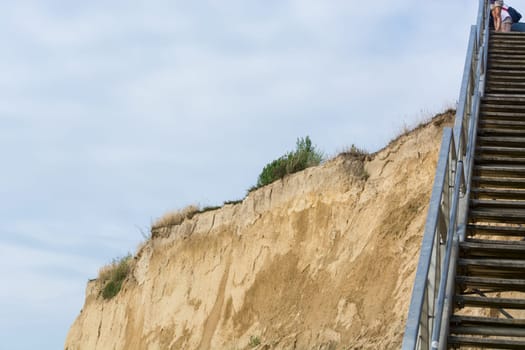 Cliff of ahrenshoop village at baltic sea peninsula darss. (Germany) in autumn time.