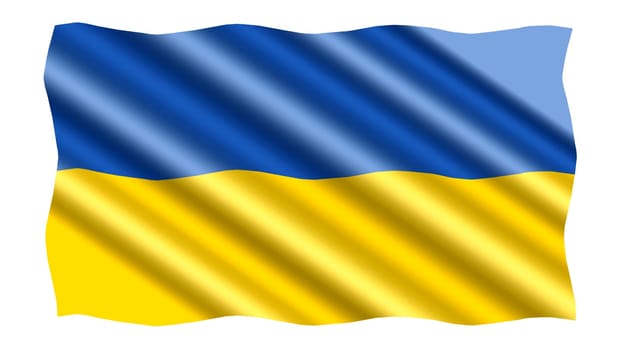 Russian and Ukrainian peace crisis as a geopolitical conflict conflict between Ukraine and Russia as a European security concept due to political disputes in a 3D illustration style.