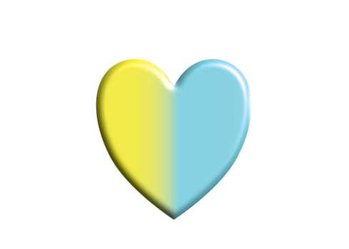 Ukraine heart flag icon