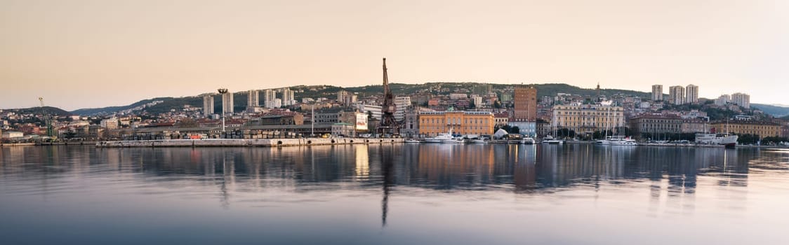 Panorama of Rijeka city in Croatia
