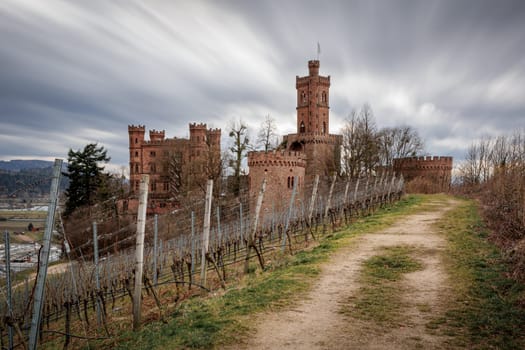 Ortenberg Castle with long exposure and clouds
