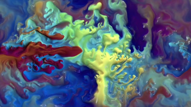 Colorful paint mix with gradient vivid colors,Colorful paint mix with gradient vivid colors