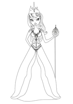 elegant Queen - hand drawn illustration