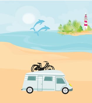 camping on the beach