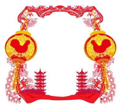 year of rooster design for Chinese New Year celebration