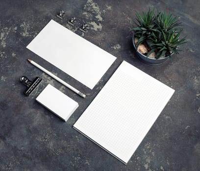 Blank stationery. Corporate identity template. Responsive design mockup. Template for branding identity.