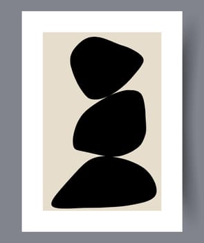 Scandinavian abstract vector print set. Minimalistic abstract wall art background for print. Scandinavian vector style.