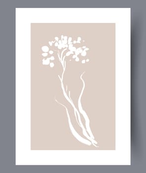Scandinavian abstract vector print set. Minimalistic abstract wall art background for print. Scandinavian vector style.