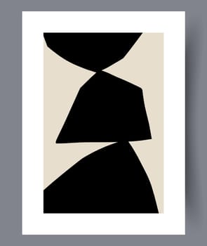 Scandinavian abstract vector print set. Minimalistic abstract wall art background for print. Scandinavian vector style.