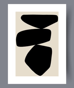 Scandinavian abstract vector print set. Minimalistic abstract wall art background for print. Scandinavian vector style.
