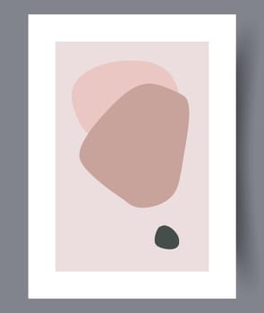 Scandinavian abstract vector print set. Minimalistic abstract wall art background for print. Scandinavian vector style.