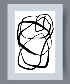 Scandinavian abstract vector print set. Minimalistic abstract wall art background for print. Scandinavian vector style.