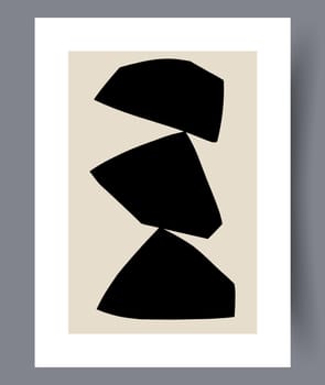 Scandinavian abstract vector print set. Minimalistic abstract wall art background for print. Scandinavian vector style.