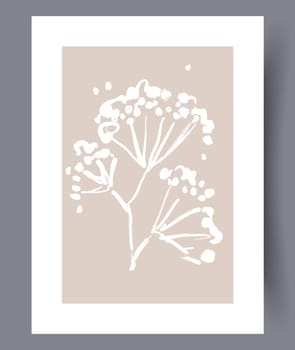 Scandinavian abstract vector print set. Minimalistic abstract wall art background for print. Scandinavian vector style.