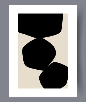 Scandinavian abstract vector print set. Minimalistic abstract wall art background for print. Scandinavian vector style.