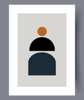 Scandinavian abstract vector print set. Minimalistic abstract wall art background for print. Scandinavian vector style.