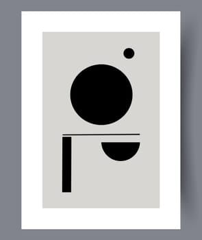Scandinavian abstract vector print set. Minimalistic abstract wall art background for print. Scandinavian vector style.