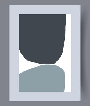 Scandinavian abstract vector print set. Minimalistic abstract wall art background for print. Scandinavian vector style.