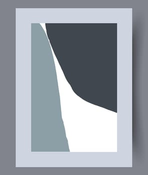 Scandinavian abstract vector print set. Minimalistic abstract wall art background for print. Scandinavian vector style.