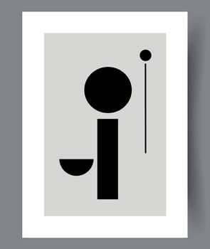 Scandinavian abstract vector print set. Minimalistic abstract wall art background for print. Scandinavian vector style.