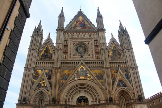 The majestic Orvieto Cathedral (Duomo di Orvieto) in Umbria in Italy