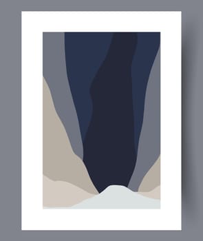 Printable wall art vector poster set. Hand drawn minimalism design for scandinavian interior.