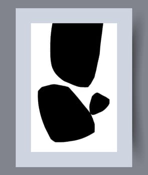 Printable wall art vector poster set. Hand drawn minimalism design for scandinavian interior.