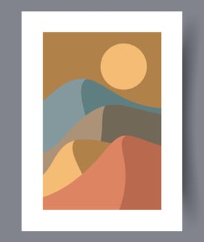 Printable wall art vector poster set. Hand drawn minimalism design for scandinavian interior.