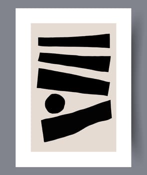 Printable wall art vector poster set. Hand drawn minimalism design for scandinavian interior.