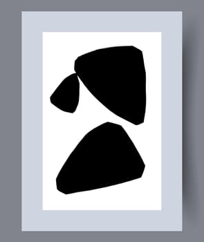 Printable wall art vector poster set. Hand drawn minimalism design for scandinavian interior.