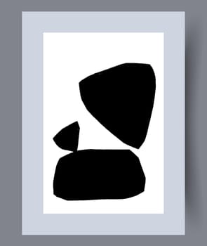 Printable wall art vector poster set. Hand drawn minimalism design for scandinavian interior.