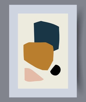 Printable wall art vector poster set. Hand drawn minimalism design for scandinavian interior.
