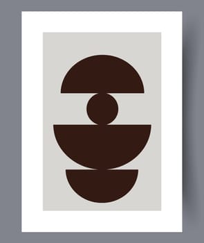 Printable wall art vector poster set. Hand drawn minimalism design for scandinavian interior.