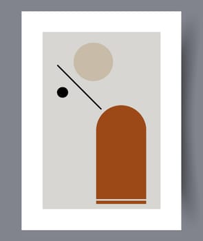 Printable wall art vector poster set. Hand drawn minimalism design for scandinavian interior.