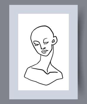 Printable wall art vector poster set. Hand drawn minimalism design for scandinavian interior.