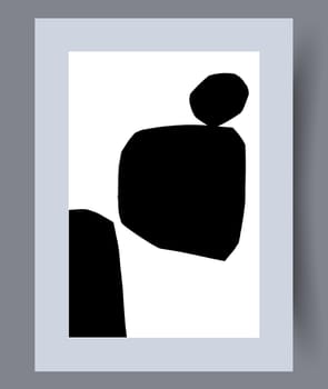 Printable wall art vector poster set. Hand drawn minimalism design for scandinavian interior.
