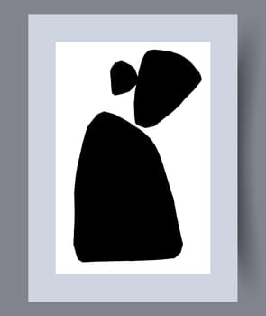 Printable wall art vector poster set. Hand drawn minimalism design for scandinavian interior.