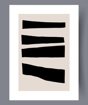 Printable wall art vector poster set. Hand drawn minimalism design for scandinavian interior.