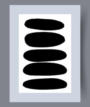 Printable wall art vector poster set. Hand drawn minimalism design for scandinavian interior.