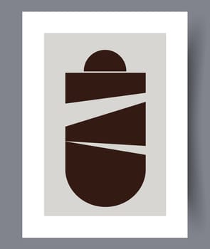 Printable wall art vector poster set. Hand drawn minimalism design for scandinavian interior.