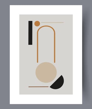Printable wall art vector poster set. Hand drawn minimalism design for scandinavian interior.