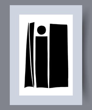 Printable wall art vector poster set. Hand drawn minimalism design for scandinavian interior.