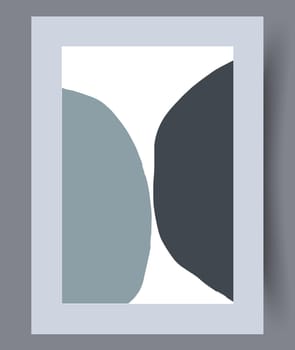 Printable wall art vector poster set. Hand drawn minimalism design for scandinavian interior.