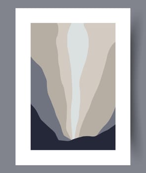 Printable wall art vector poster set. Hand drawn minimalism design for scandinavian interior.